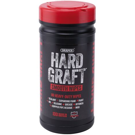 Draper Hard Graft Multipurpose Smooth Wipes – 80-Count Tub for Cleaning and Maintenance (1/5)