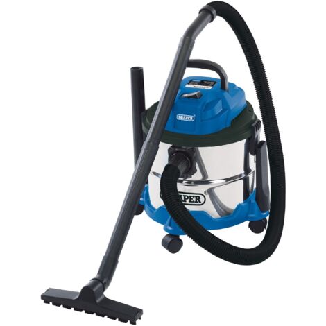 15L 1250W Wet and Dry Stainless Steel Vacuum Cleaner with 230V Power Supply