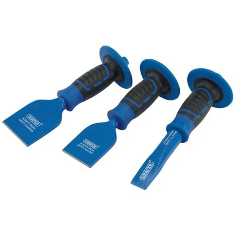 Draper 70375 3-Piece Bolster and Chisel Set for Heavy-Duty Woodworking and Demolition Tasks