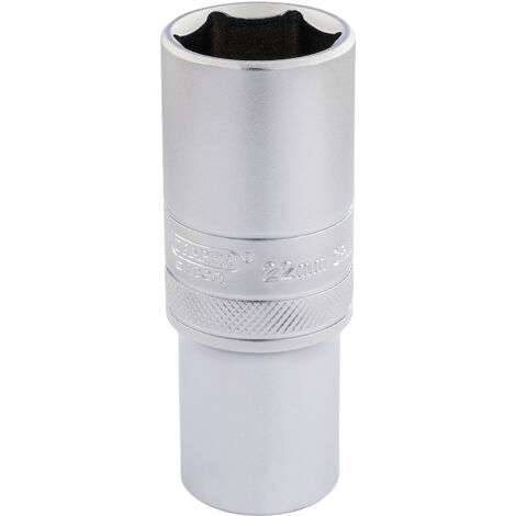 Draper Expert 16654 22mm 1/2" Drive 6-Point Deep Socket in Micro Satin Chrome Finish (1/5)