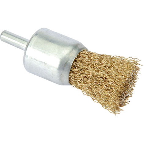 Draper Brassed Steel Crimped Decarbonizing Wire Brush, 13mm Flat Top Model 41437 (1/5)