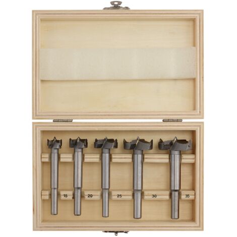 Draper 08928 5-Piece Forstner Drill Bit Set for Flat Bottomed Holes and Hinges (1/2)
