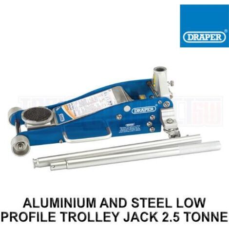 Draper 2.5 Ton Aluminium and Steel Trolley Jack (Model 31479) for Automotive Lifting and Maintenance (1/5)