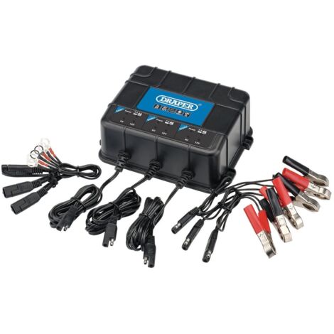 Draper 3-Channel 2A 6V/12V Battery Charger Station (Model 53172) (1/5)