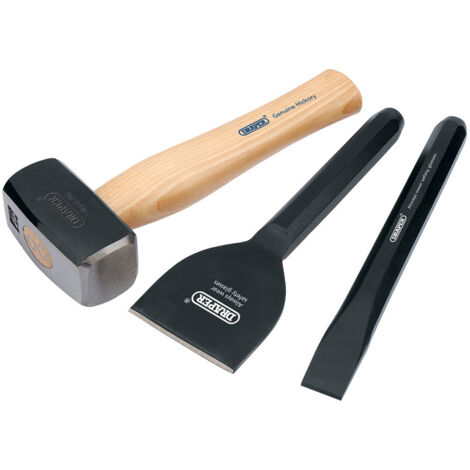 Premium Draper 3-Piece Builders Kit with FSC Certified Hickory Handle for Durable and Precise Construction