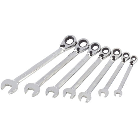 Draper HI-TORQ® 7-Piece Metric Reversible Ratcheting Combination Spanner Set (Model 51179) (1/5)
