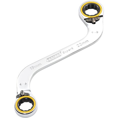 Draper Hi-Torq® 19x22mm S-Ratchet Spanner Set with Double Ring and S-Shape Design (Model 03946) (1/2)