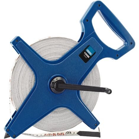 Draper 51091 Fiber Glass Measuring Tape – 100 M (330 ft), Blue, Ideal for Land Surveying (1/5)