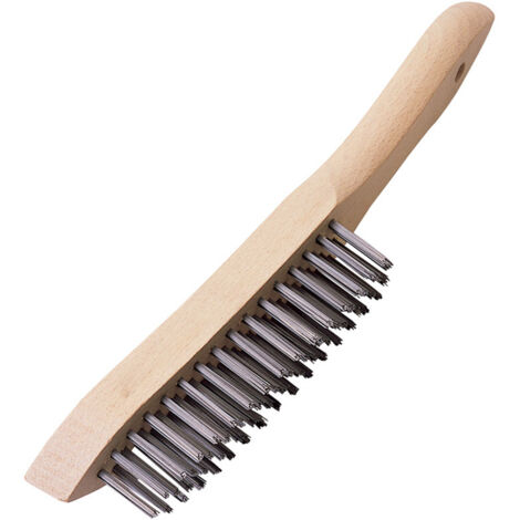 Draper Tools 31563-310 High-Resistance Scratch-Resistant 4-Row Metal Wire Brush for Heavy-Duty Cleaning and Surface Preparation