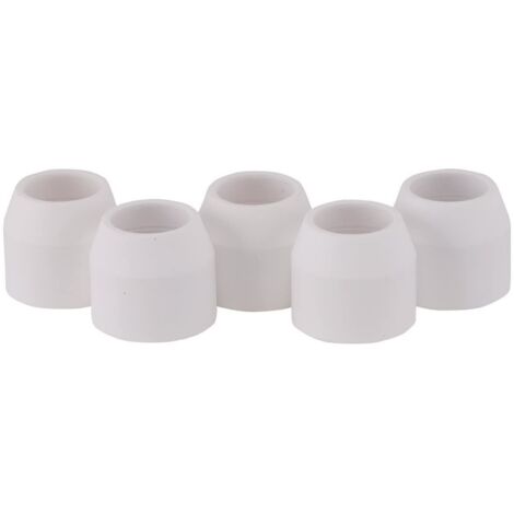 Draper 56616 Ceramic Shroud Pack of 5 for Plasma Cutter Model 03358, Compatible with 80A P. Torch