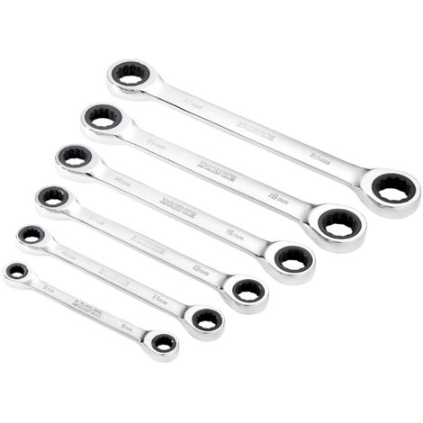 Draper HI-TORQ® 6-Piece Metric Double Ratchet Ring Spanner Set (Model 27741) (1/2)