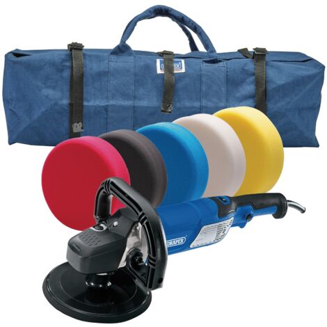 DRAPER CAR POLISHER POLISHING MACHINE BUFFER 180MM 1200W AND PADS KIT 99374 (1/5)