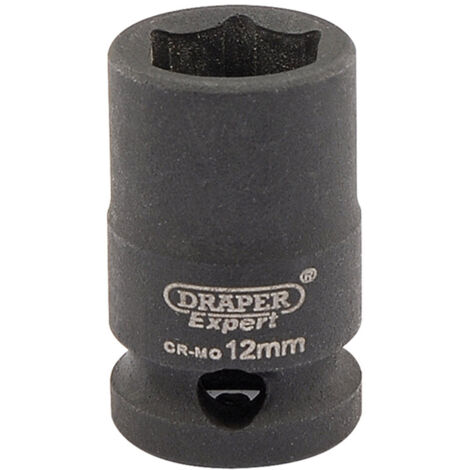 Draper Expert HI-TORQ® 12mm Metric Impact Socket for 3/8" Drive (Model 06871) - Heavy-Duty 3/8" Square Drive Impact Socket (1/5)