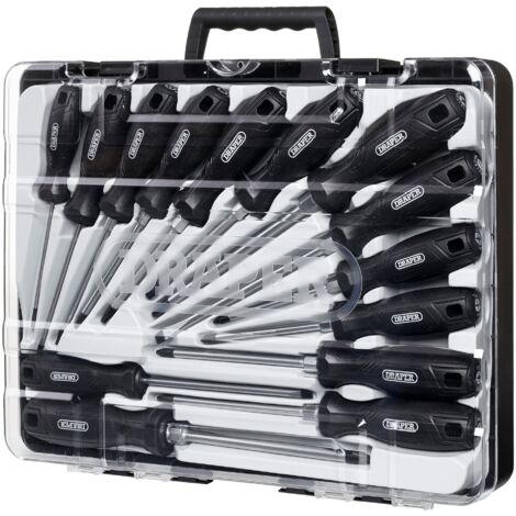 Draper SET 6 - 14-Piece Hard Grip Screwdriver Set with Draper TX-STAR® Bits (Model L2) (1/2)