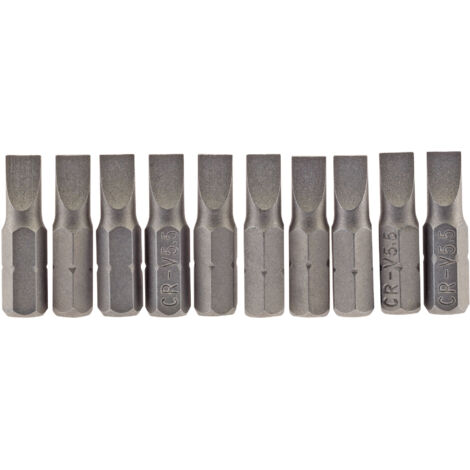 Draper 10-Piece 25mm Long 5.5mm Plain Slot Hex Insert Bits (64028) – 1/4 Inch Shank (1/5)