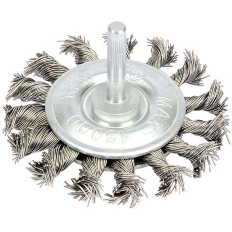 Draper Steel Twist-Knot Wire Wheel Brush, 75mm Diameter (Model 41434) (1/5)