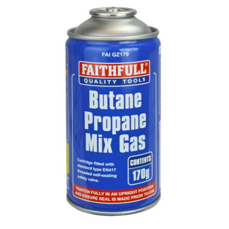 Faithfull 2175 Butane-Propane Mix Gas Cartridge – 170g