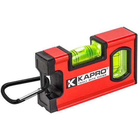 Kapro K771M Twin Mini Level with Carabiner – 10cm Compact Bubble Level for Precise Measurements (1/5)