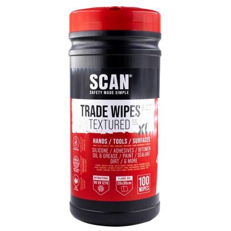 Scan ESW100/12 Heavy-duty Trade Wipes (Tub 100) SCACWT100 (1/3)