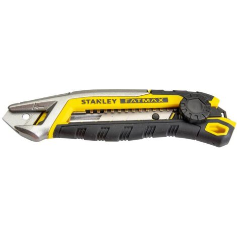 Stanley FMHT10592-0 Heavy-Duty Black Utility Knife with Stainless Steel Blade and Yellow Handle