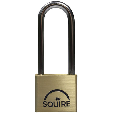 Squire LN4LS Lion Brass Padlock with 5-Pin Cylinder, 40mm to 65mm Long Shackle (1/2)