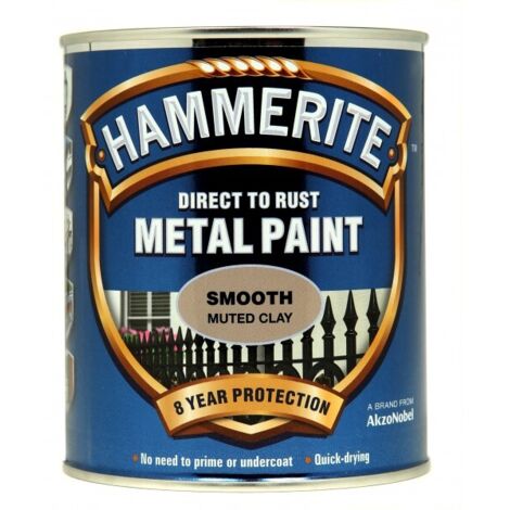 Hammerite Direct to Rust Smooth Finish Metal Paint Muted Clay 750ml HMMSFMC750