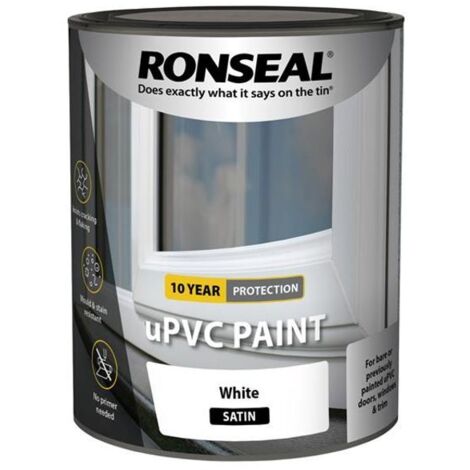 Ronseal 39392 uPVC Paint White Satin 750ml RSLUPVCWS750