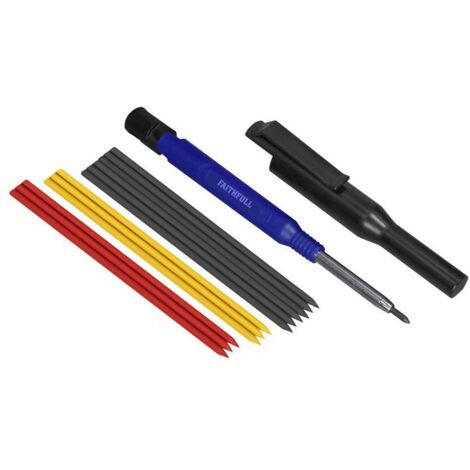 Faithfull Long Reach Pencil & Wet Dry Surface Trade Marking Carpenter Pencil Set (1/5)