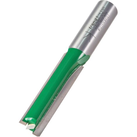 Trend C153D X 1/2" TCT Two-Flute Workshop Router Cutter, 12.7mm Diameter x 50mm Length, Suitable for Drilling and Milling