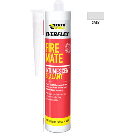 Everbuild Everflex Fire Mate Intumescent Sealant – 295ml, Fire-Resistant Grey Sealant for Fireproofing and Insulation (1/5)