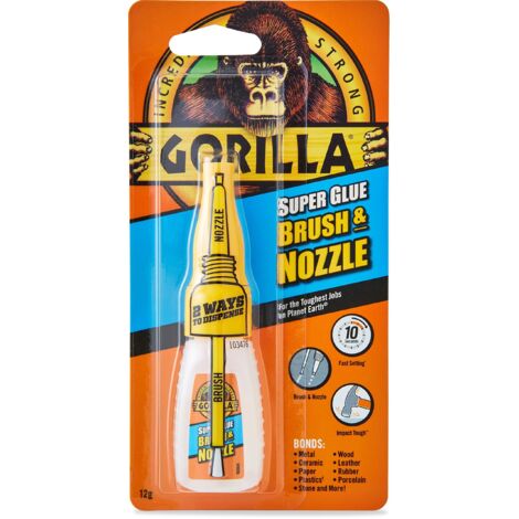 Gorilla Super Glue with Brush & Nozzle, 12g (Model: GRGGSGB12) (1/4)