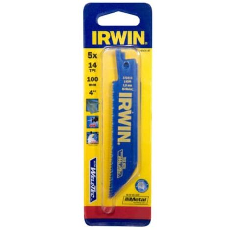Irwin Tools 5-Piece Bi-Metal Steel Saws for Metal Cutting, Model 414R, 14 TPI