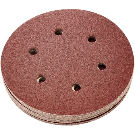 Faithfull Hook & Loop Sanding Disc DID2 Holed 150mm x 80G Pack 25 FAIAD15080H