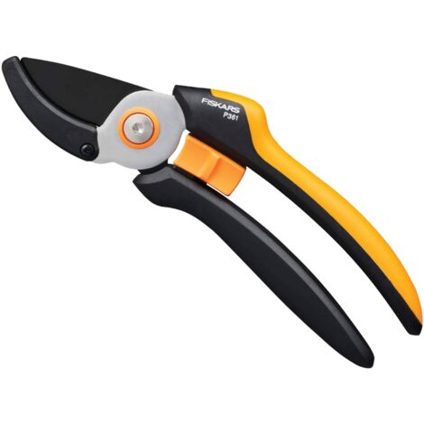Heavy-Duty Solid Anvil Pruning Shears (P361) with 20mm Cutting Capacity and FiberComp Handle by Fiskars
