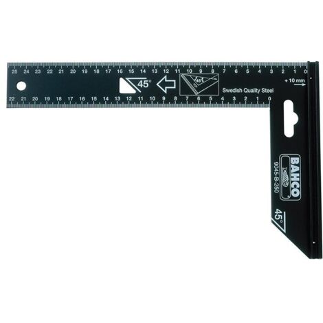 Bahco 9045-B-300 Precision Steel Measuring Square, 300 mm