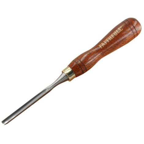 Faithfull FSC Straight Gouge Carving Chisel, 6.3mm (1/4 inch) - High-Quality Woodworking Tool for Precision Carving