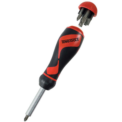 Long 1/4-Inch T-Handle Screwdriver with Interchangeable Bits – TENGTOOLS MDR908, Model 186560108 (1/3)