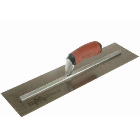 Marshalltown MXS77D DuraSoft Handle Cement and Finishing Trowel – 18 x 4.5 inches, Carbon Steel Blade
