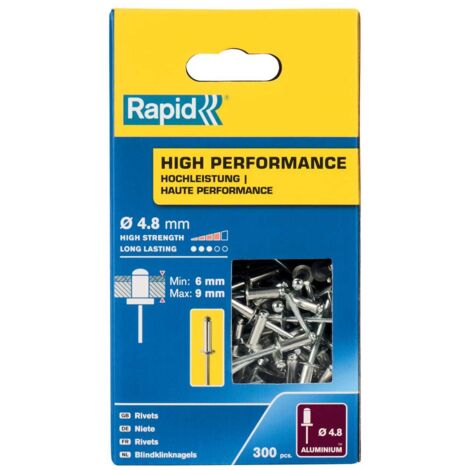 Rapid High Performance Rivets 4.8 x 12mm (Box of 300) - Model RPD5001436