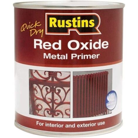 Rustins Quick Dry Red Oxide Metal Primer - 250ml, Fast-Drying Rust-Inhibiting Primer for Metal Surfaces (1/3)