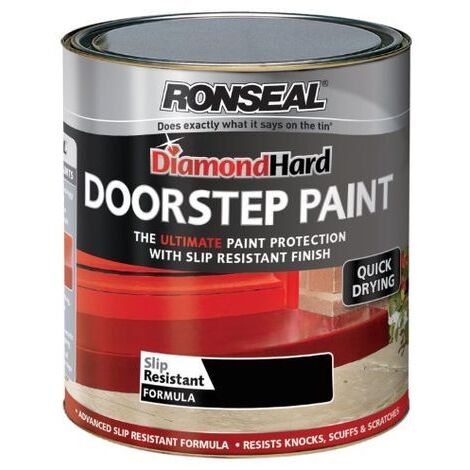 Ronseal Diamond Hard Black Doorstep Paint - 750ml, Extremely Durable and Weather-Resistant for High-Traffic Outdoor Surfaces (1/3)