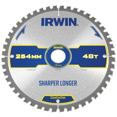 Construction Mitre Circular Saw Blade 254 x 30mm x 48T ATB/Neg (1/3)