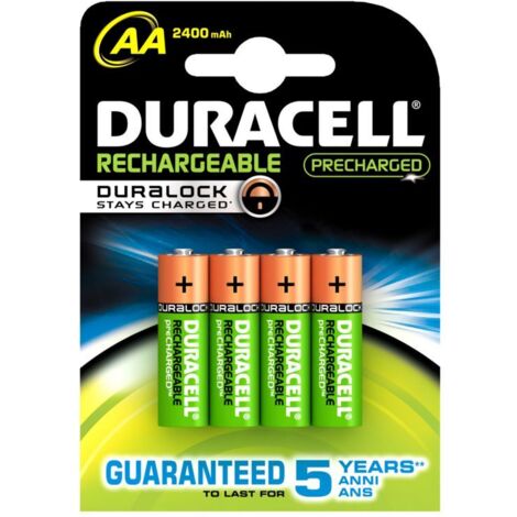 Duracell S7661 AA Cell 2500Mah Rechargeable Batteries (Pack 4) DURS7661