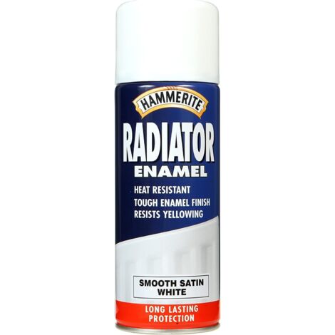 Union – Hammerite radiator enamel aerosol satin white 400ml – Anti rust paint for water-filled radiators – Low odour, touch dry in 4-6 hours (1/4)
