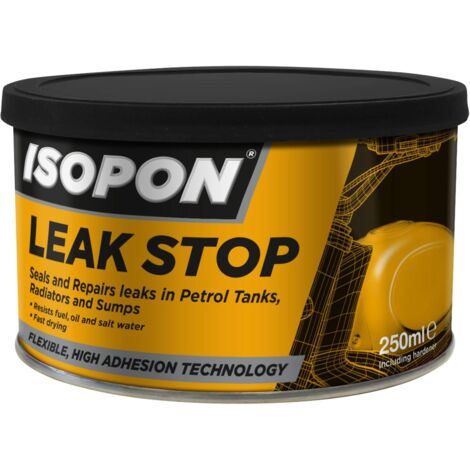 U-POL ISOPON Leak Stop 250ml - Effective Leak Sealing Solution for Automotive and Industrial Use