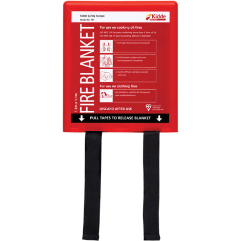 Kidde FB1 Fire Blanket 1.1 x 1.1 meters for Fire Safety and Emergency Use