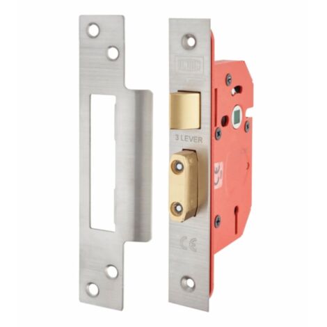 UNION StrongBOLT 2203S 3 Lever Mortice Sashlock Stainless Steel 81mm 3in Visi UNNY2203SS30