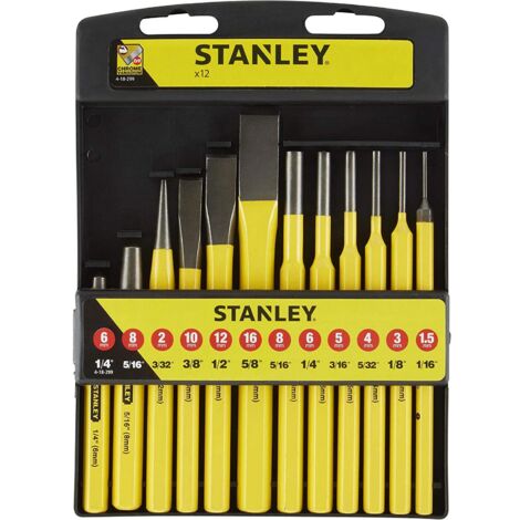 Stanley 12 Piece Cold Punch and Chisel Set STA418299 4-18-299