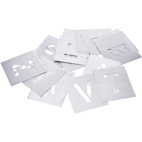 Stencils L2W Set of Zinc Stencils - Letters 2in Walleted STNL2W