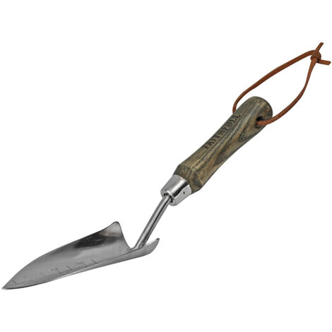 Faithfull RI13-VRSSHTSPWH Prestige Stainless Steel Potting Trowel Ash Handle FAIPRESHPTSS